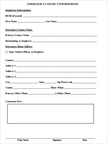 free-7-sample-employee-emergency-contact-forms-in-ms-word-pdf