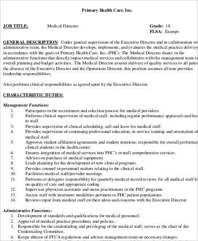 Clinical quality director job description