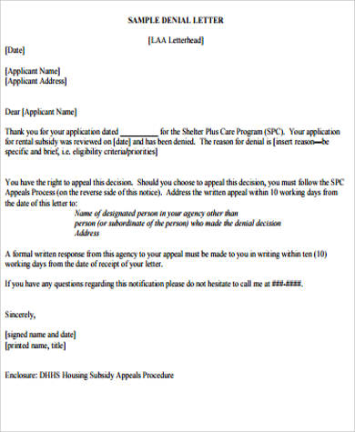 FREE 11+ Sample Appeal Letter Templates in PDF | MS Word ...