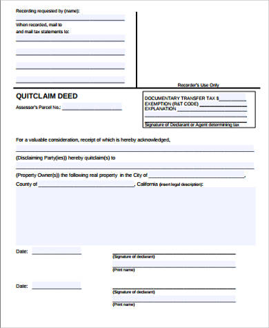 quick deed form pdf
