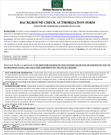 background check authorization form pdf
