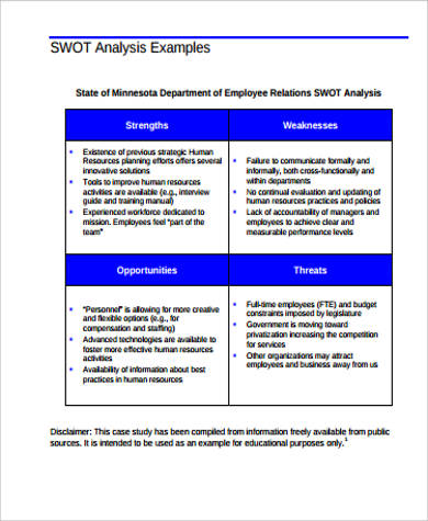 swot analysis pdf