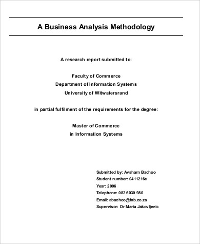 business analysis methodology