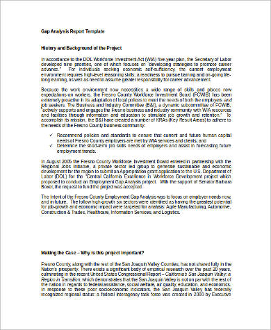 gap analysis report 