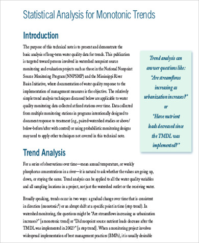 statistical trend analysis