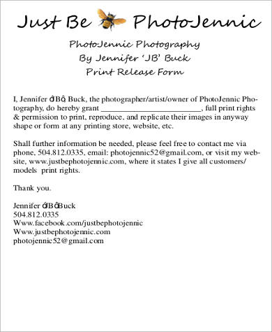 blank print release form