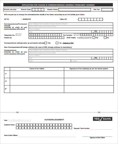 FREE 8+ Sample Address Change Forms in MS Word | PDF