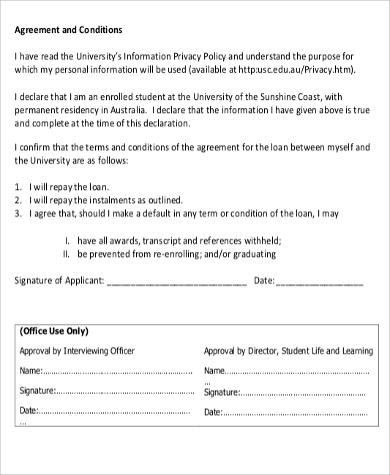 student loan agreement