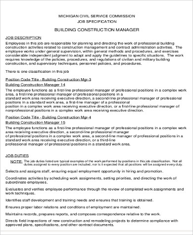 Construction team leader job description