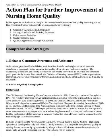 action plan for nursing home quality