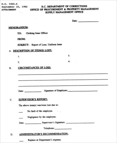 sample employee uniform issue form