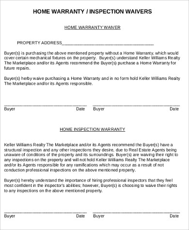 home warranty inspection form