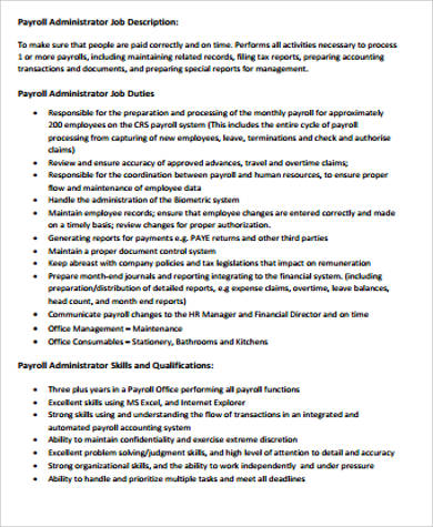 payroll administrator job description1