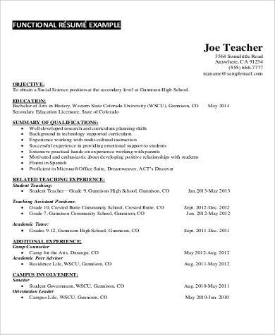 objective statement for resume teacher