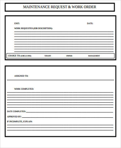 Vehicle Repair Request Form Template | DocTemplates