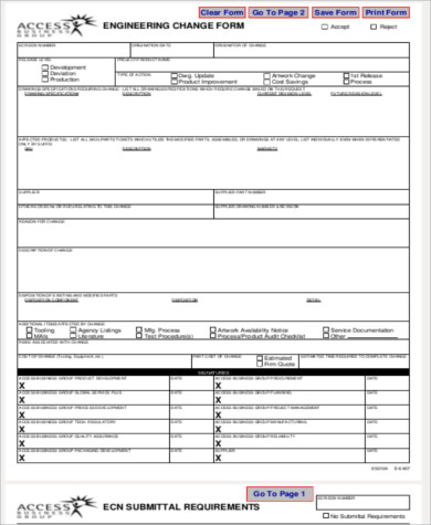 engineering change request form