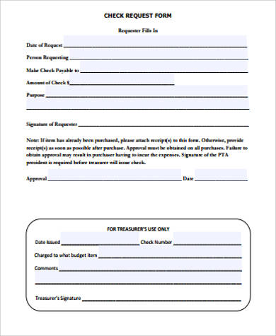 check request form printable