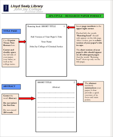 cover page for research paper word