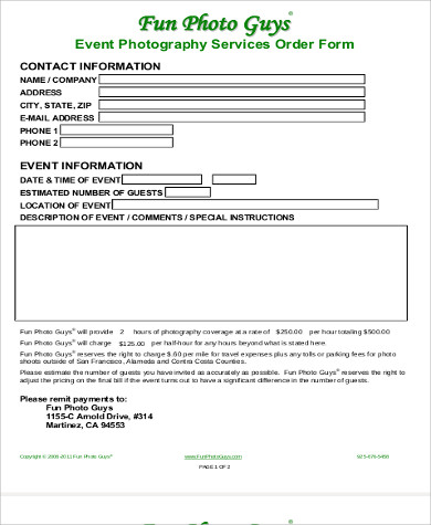 8 Photography Invoice Templates Hloom