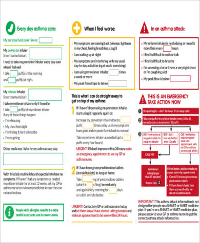 adult asthma action plan pdf