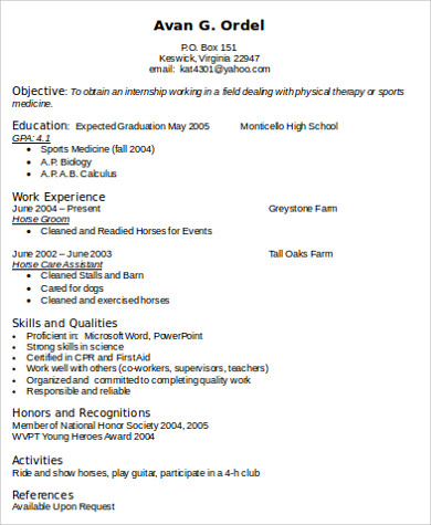 physical therapist skills resume format