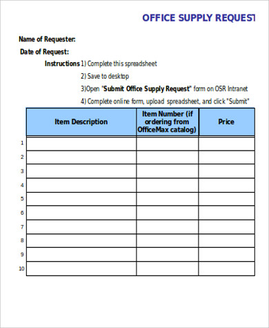 FREE 10+ Sample Material Request Forms in PDF | MS Word