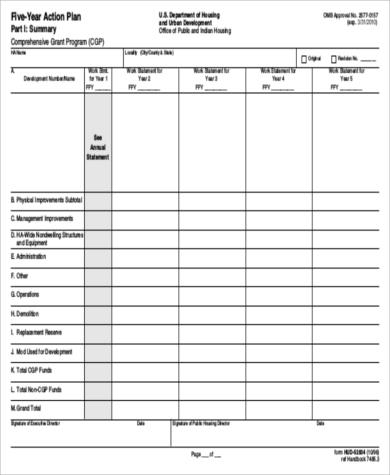 5 year development action plan