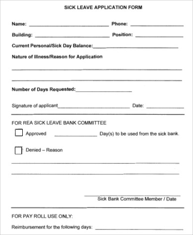 Leave Application Form For Gds