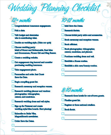 Simple Wedding Planning Checklist PDF 