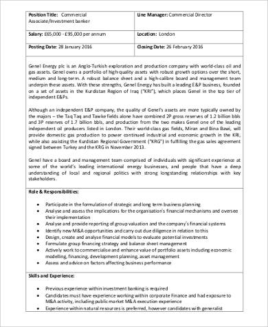 investment banker job description and salary