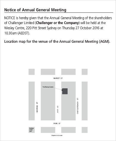 annual general meeting agenda notice format
