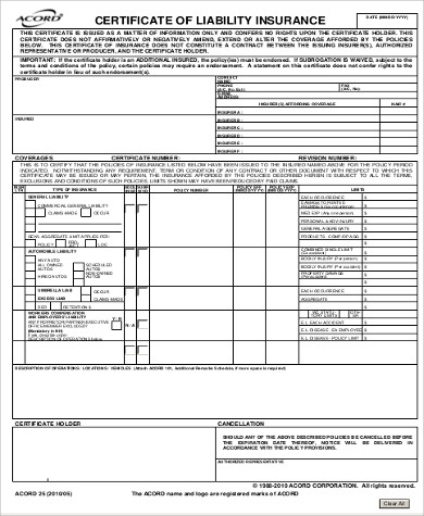 acord insurance form pdf