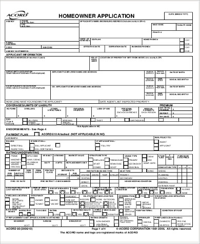 accord home owner application form