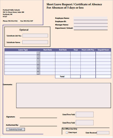 leave request to manager for family function