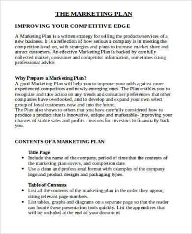 Marketing Plan Template Docx