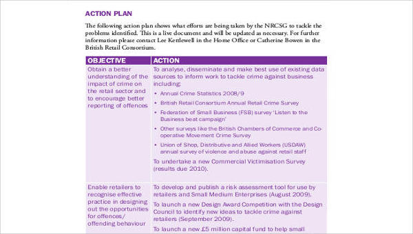 examples of action plan