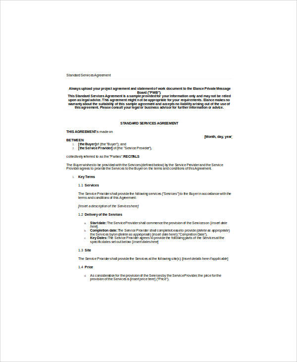 13+ Standard Service Contract Templates - Word, Docs