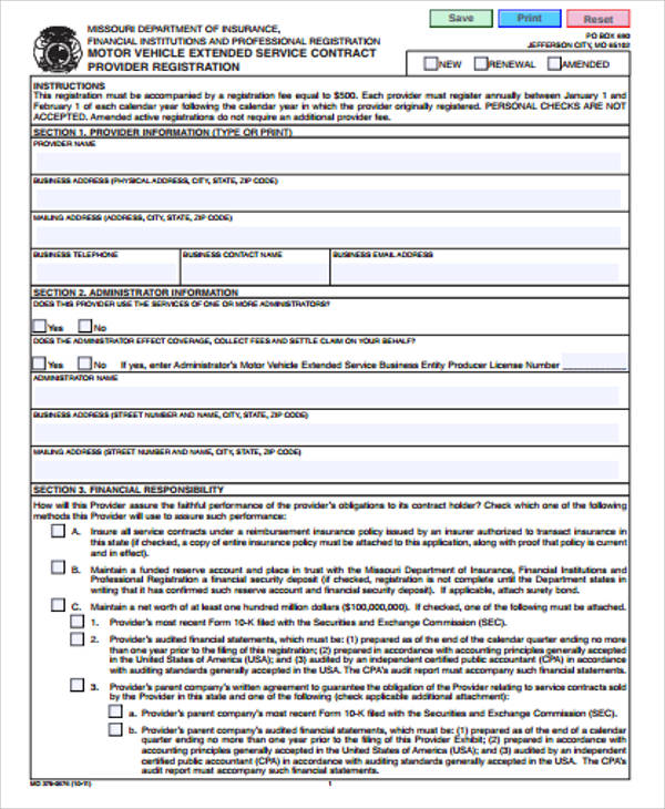 Vehicle Service Contract For Electric Cars