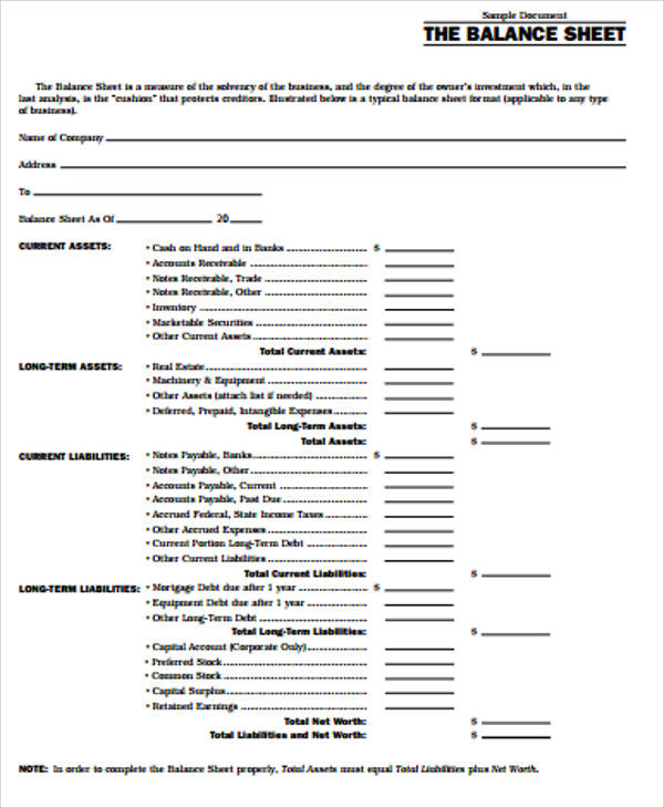 sample balance sheet pdf