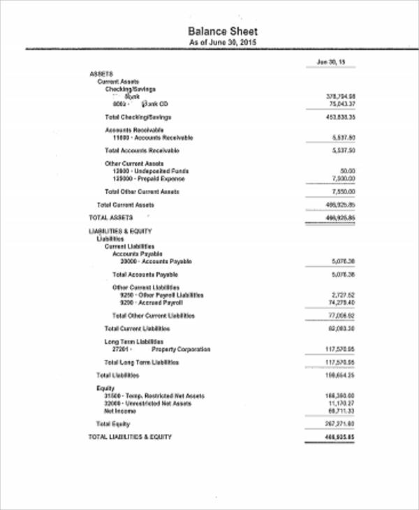 FREE 10 Sample Balance Sheet Templates In MS Word PDF