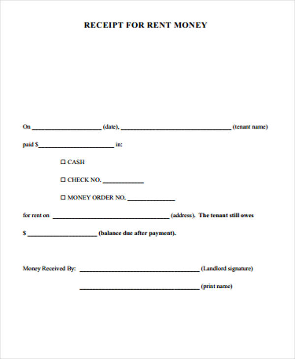 sample moving expenses receipt