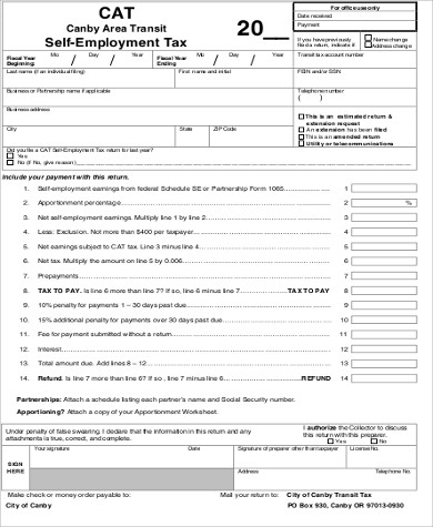 self employment tax receipt for business