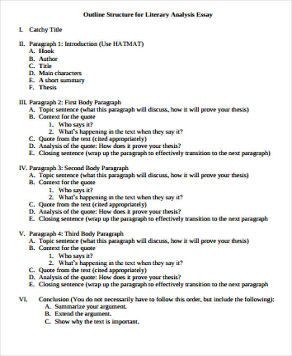 literary argument thesis template