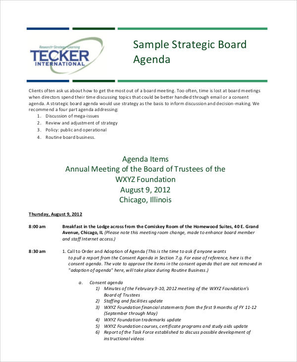 strategic board meeting agenda1