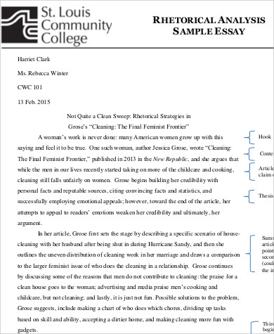 rhetorical analysis sample essay pdf