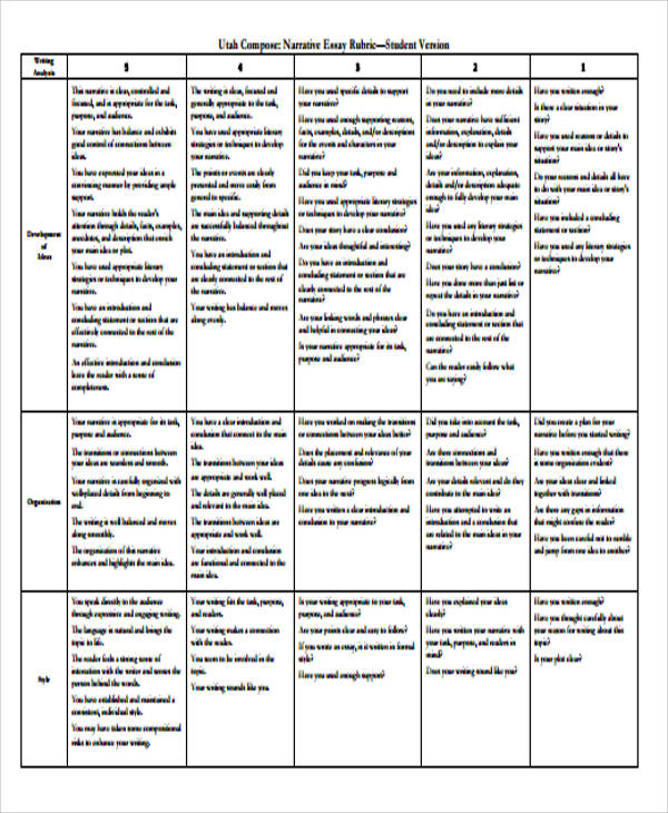 sample narrative essays