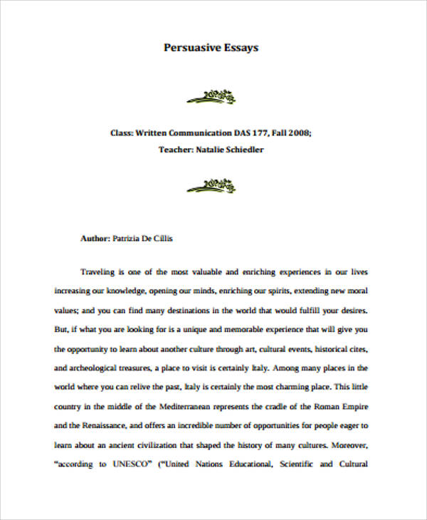 persuasive essay free