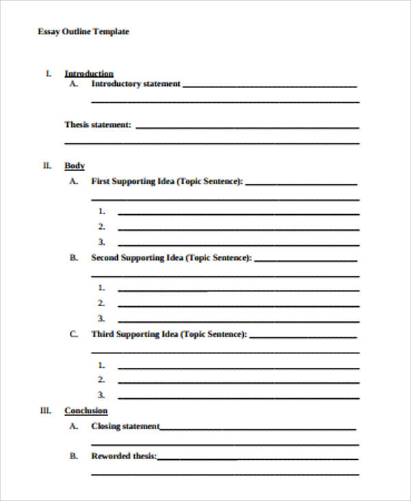 essay writing format example pdf
