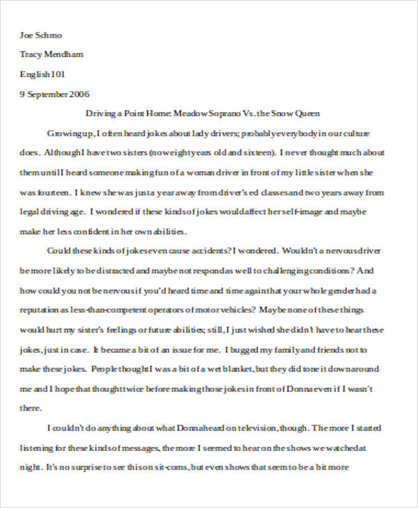 FREE 11 Essay Samples In MS Word