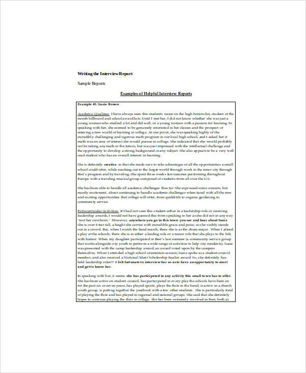 informational interview essay